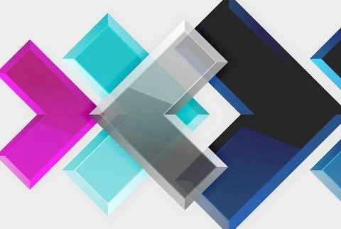 Arrow square geometric vector abstract background Stock Illustration