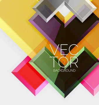 Arrow square geometric vector abstract background Stock Illustration
