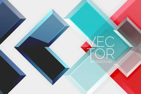 Arrow square geometric vector abstract background Stock Illustration