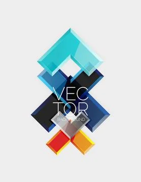Arrow square geometric vector abstract background Stock Illustration
