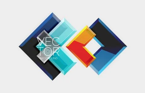 Arrow square geometric vector abstract background Stock Illustration