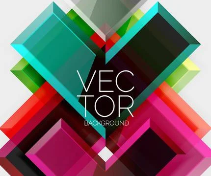 Arrow square geometric vector abstract background Stock Illustration