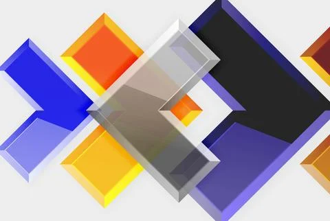 Arrow square geometric vector abstract background Stock Illustration