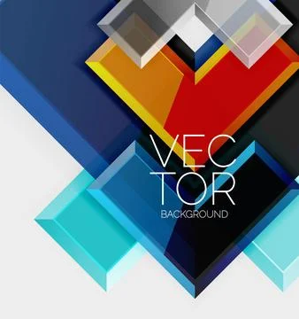 Arrow square geometric vector abstract background Stock Illustration