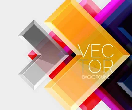 Arrow square geometric vector abstract background Stock Illustration