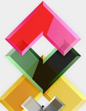 Arrow square geometric vector abstract background Stock Illustration