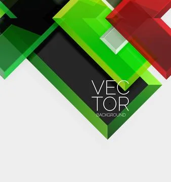 Arrow square geometric vector abstract background Stock Illustration