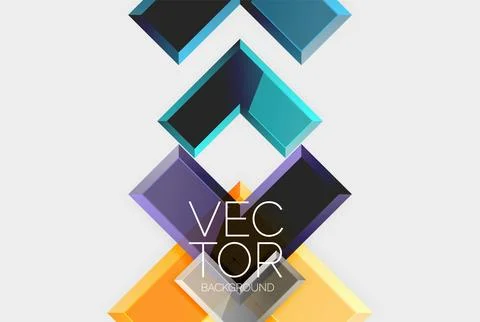 Arrow square geometric vector abstract background Stock Illustration