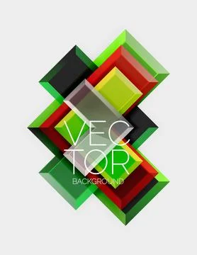 Arrow square geometric vector abstract background Stock Illustration