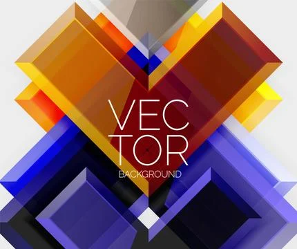 Arrow square geometric vector abstract background Stock Illustration