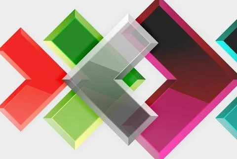 Arrow square geometric vector abstract background Stock Illustration