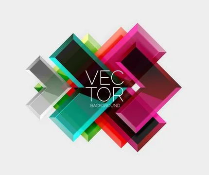 Arrow square geometric vector abstract background Stock Illustration