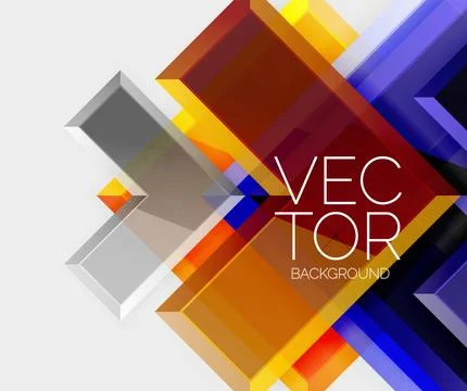 Arrow square geometric vector abstract background Stock Illustration