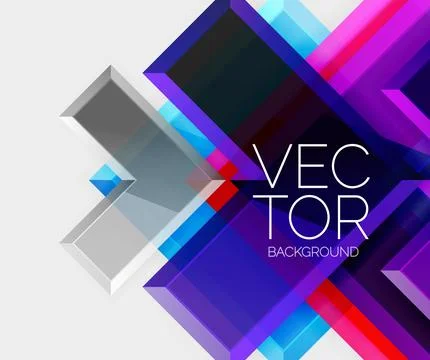 Arrow square geometric vector abstract background Stock Illustration
