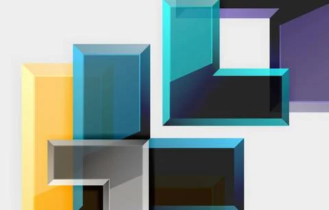 Arrow square geometric vector abstract background Stock Illustration
