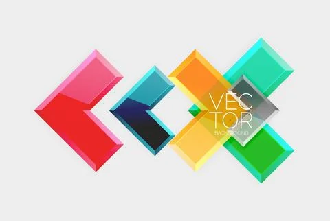 Arrow square geometric vector abstract background Stock Illustration