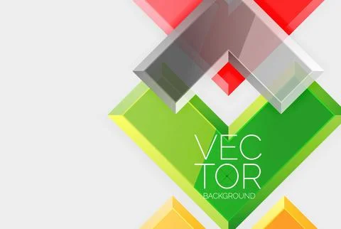 Arrow square geometric vector abstract background Stock Illustration