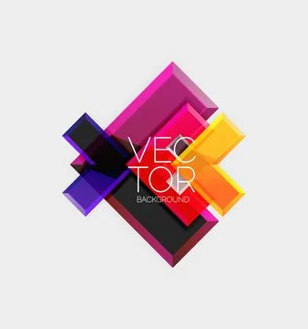 Arrow square geometric vector abstract background Stock Illustration