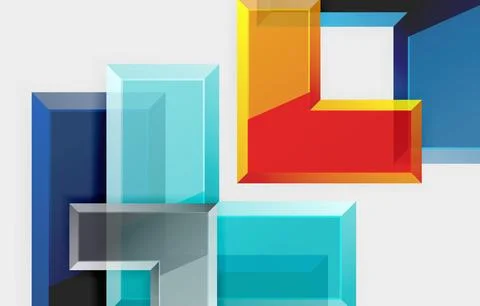 Arrow square geometric vector abstract background Stock Illustration