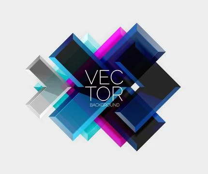 Arrow square geometric vector abstract background Stock Illustration