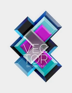 Arrow square geometric vector abstract background Stock Illustration