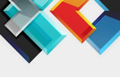 Arrow square geometric vector abstract background Stock Illustration