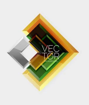 Arrow square geometric vector abstract background Stock Illustration