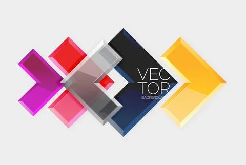 Arrow square geometric vector abstract background Stock Illustration