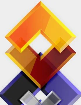 Arrow square geometric vector abstract background Stock Illustration