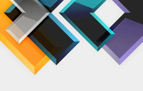 Arrow square geometric vector abstract background Stock Illustration