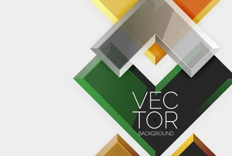 Arrow square geometric vector abstract background Stock Illustration