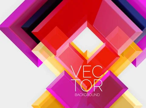 Arrow square geometric vector abstract background Stock Illustration