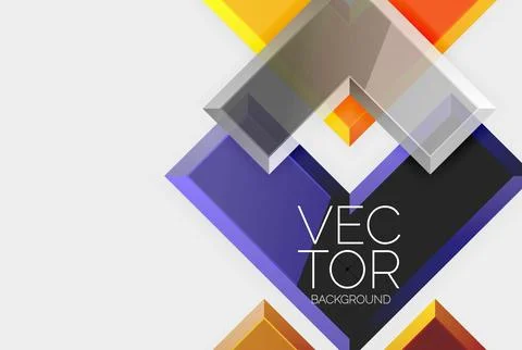 Arrow square geometric vector abstract background Illustrazione stock