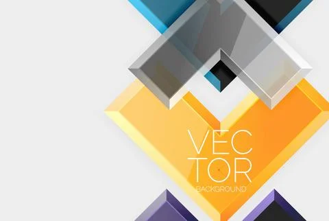Arrow square geometric vector abstract background Illustrazione stock