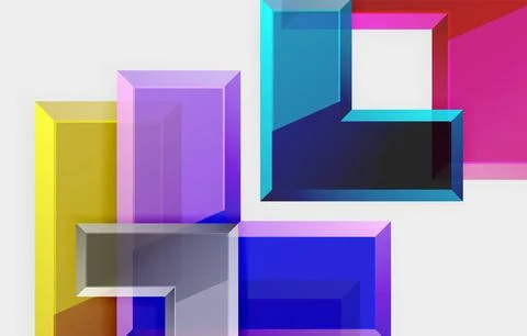 Arrow square geometric vector abstract background Stock Illustration