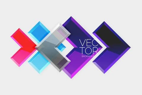 Arrow square geometric vector abstract background Stock Illustration