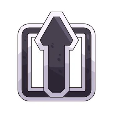 Arrow square up illustration Stock Illustration