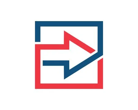 Arrow square logo template icon Stock-Illustration