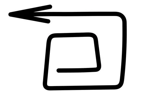 Arrow square. Sketch. Vector illustration. Doodle style. イラスト素材