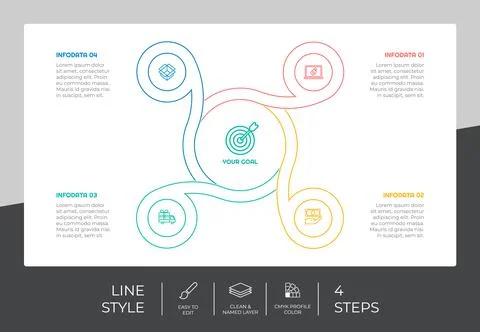 Arrow step infographic vector design with 6 steps &amp; colorful style for presen 스톡 일러스트