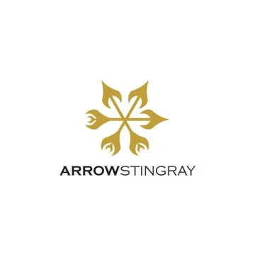 Arrow Stingray Logo Simple and Templates Stock Illustration