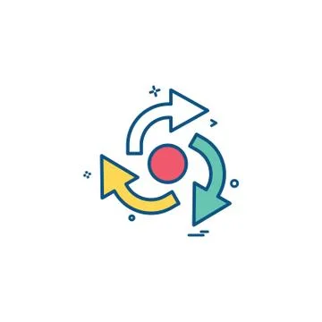 Arrow straight right left centre icon vector design Ilustración de archivo