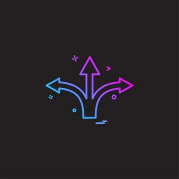Arrow straight right left icon vector design Illustrazione stock