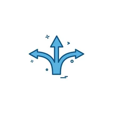 Arrow straight right left icon vector design Illustrazione stock
