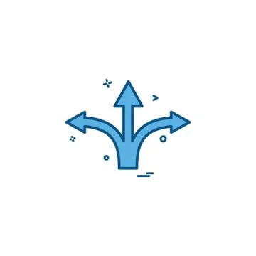 Arrow straight right left icon vector design Illustrazione stock