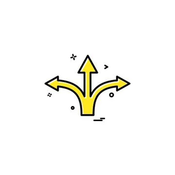 Arrow straight right left icon vector design Illustrazione stock