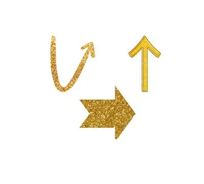 Arrow styles in yellow color Stock Illustration
