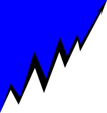 Up Arrow stylized Estonian flag Stock Illustration