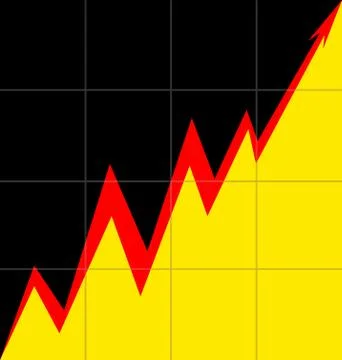 Up Arrow stylized German flag Mesh Stock Illustration