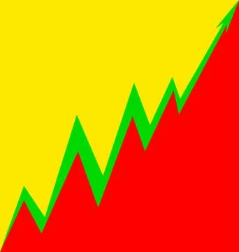 Up Arrow stylized Lithuanian flag Stock Illustration